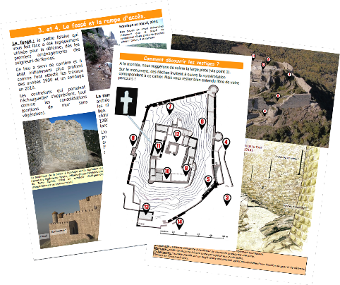 Guide de visite, château de Termes, Pays Cathare, visite, cahier,