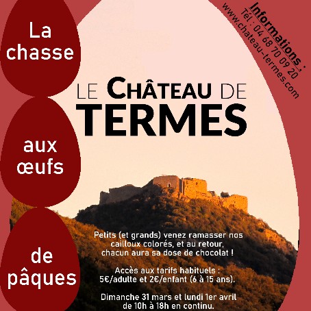 Chasse oeufs de pâques 2024 chateau de Termes