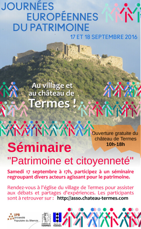 JEP Termes 2016 séminaire citoyenneté et patrimoine