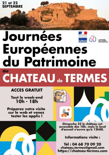 Visuel JEP 2019 château de Termes Affiche journées patrimoine 2019 château de Termes