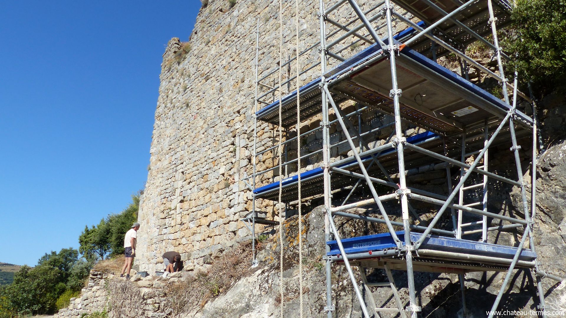 Chantier de la courtine sud. Termes 2018. Chantier de la courtine sud. Termes 2018. #travaux2018Termes