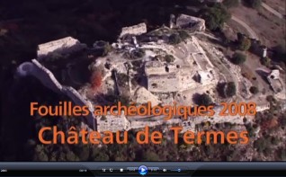 Vidéo des fouilles archéologiques et travaux au château de Termes en 2008.